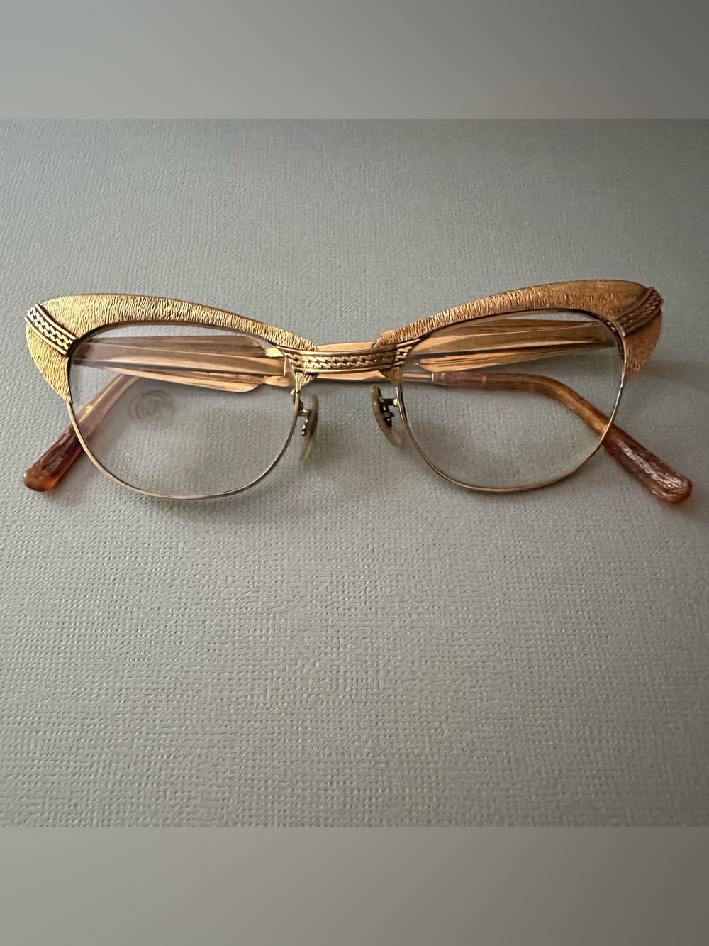 Vintage 1950s Gaspari Cat Eye Eyeglasses Frame 10-12K Gold Filled Frame Only